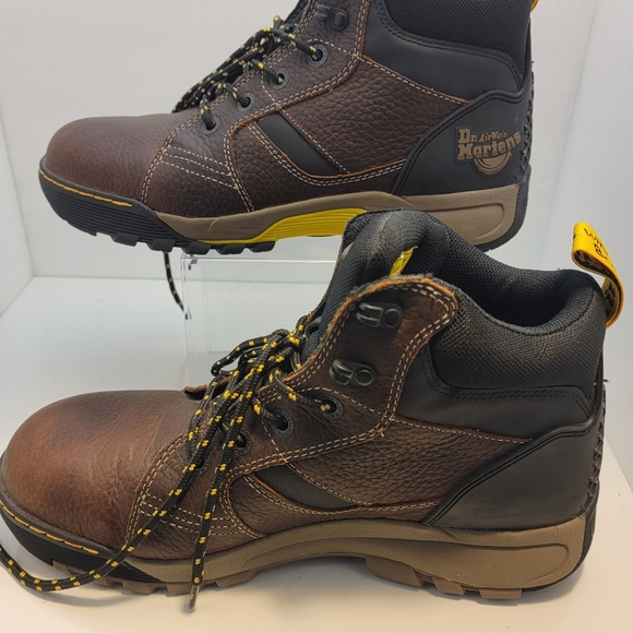 Dr Martens Grapple Steel Toe Cap Brown/Black Leather SIZE 12 US M - Picture 4 of 16